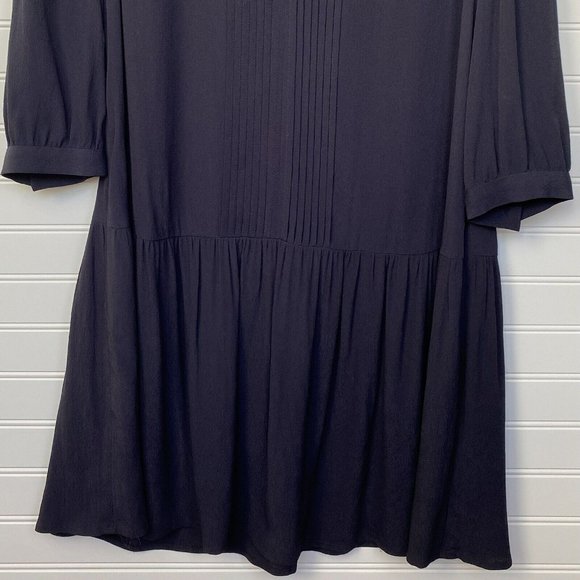 Anthropologie X Maeve Galina Blue Pintuck Quilted Drop Waist Dress | Size S - Picture 6 of 13